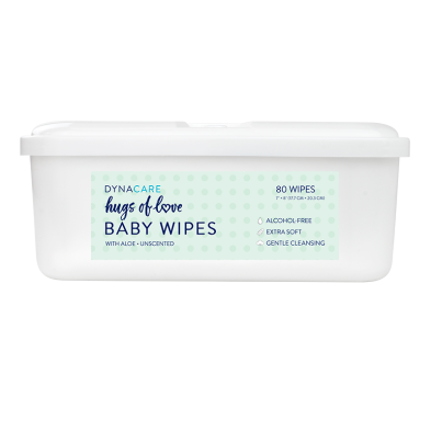 1311 Dynarex® Alcohol-Free Unscented Baby Wipes w/ Aloe & Lanolin - Tub